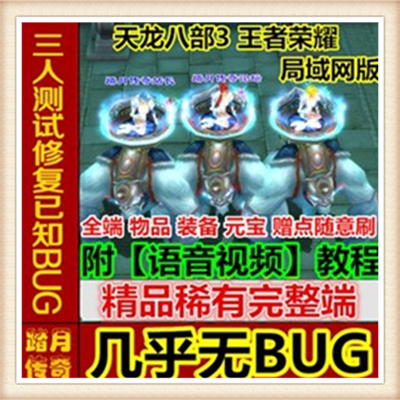 天龙八部3王者荣耀单机版附教程工具网游一键端增加时装坐骑送GM