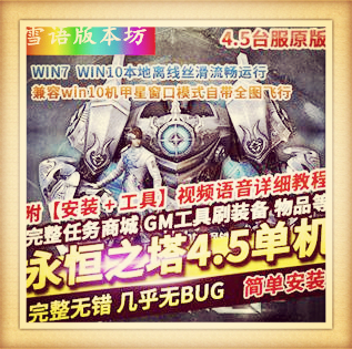 永恒之塔4.5单机台服原版兼容win10机甲星窗口模式自带全图飞行