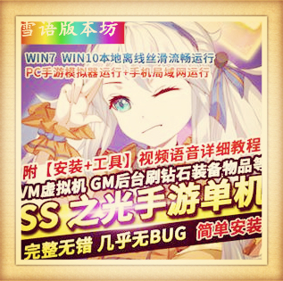 SS之光手游单机版宝石版完整稀有VM镜像一键服务端GM网单