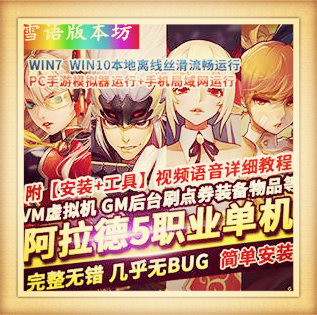 阿拉德单机版5职业团本稀有一键镜像服务端完整GM工具网单